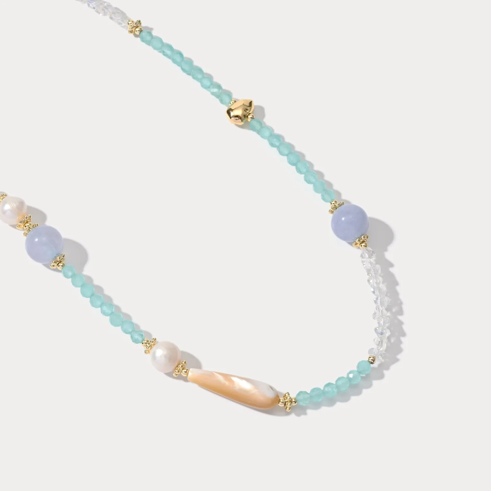 Peppermint Natural Stone Beaded Necklace sold by Selenichast product image thumbnail 5