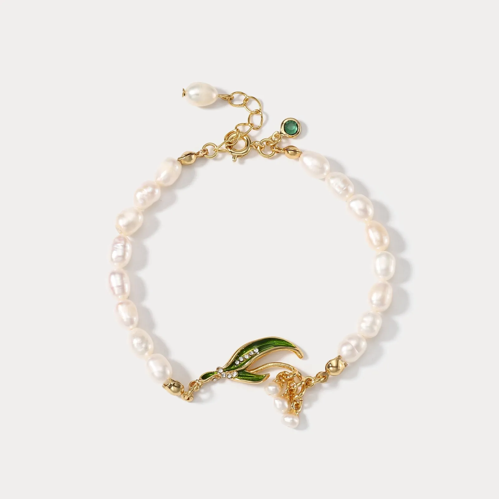 Lily Of The Valley Pearl Bracelet sold by Selenichast