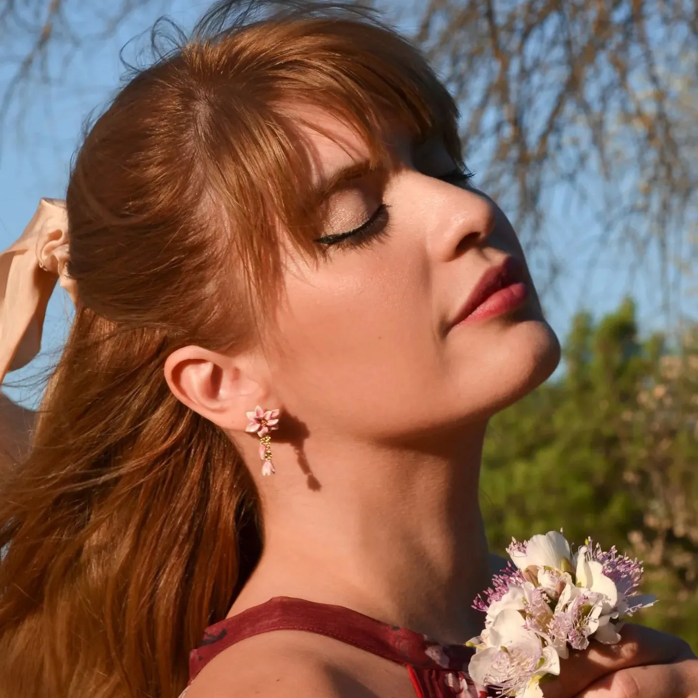 Magnolia Earrings sold by Selenichast product image thumbnail 4