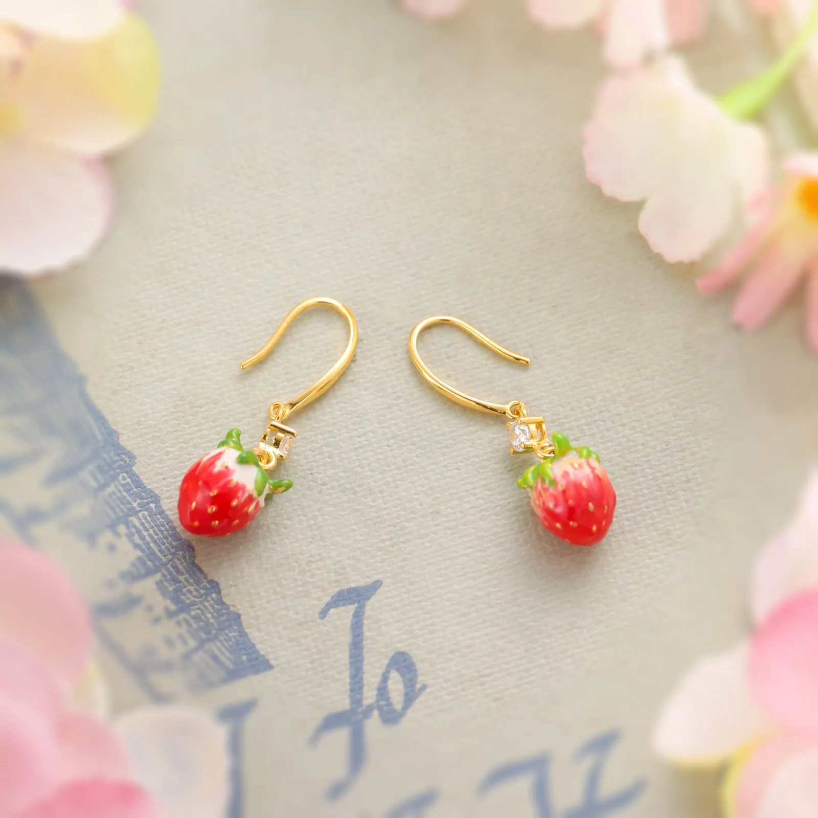Strawberry Earrings sold by Selenichast product image thumbnail 2