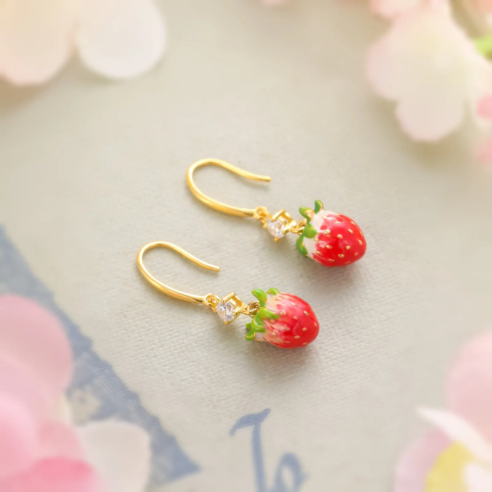 Strawberry Earrings sold by Selenichast product image thumbnail 4