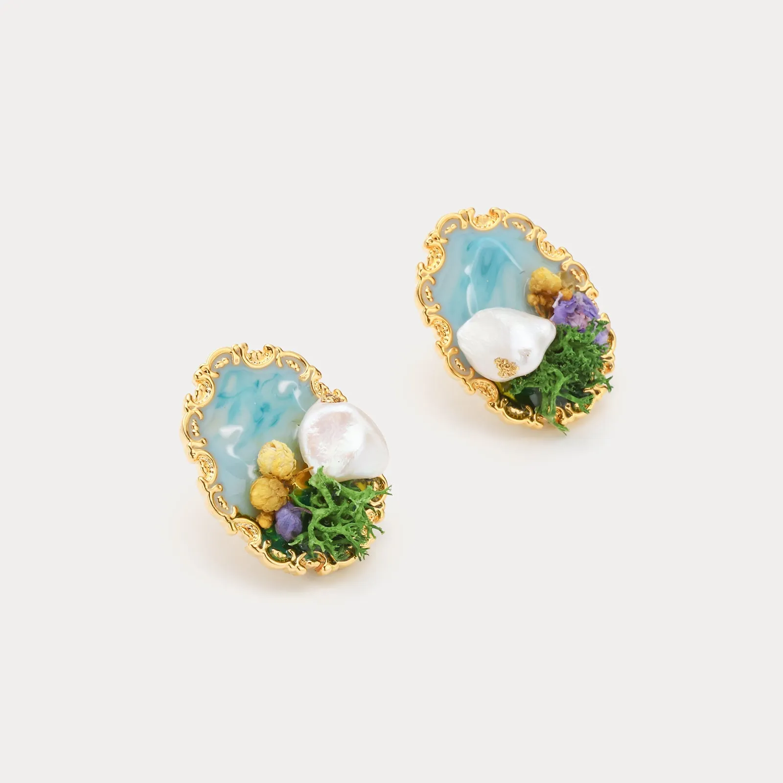 Garden Oil Painting Earrings sold by Selenichast product image thumbnail 4