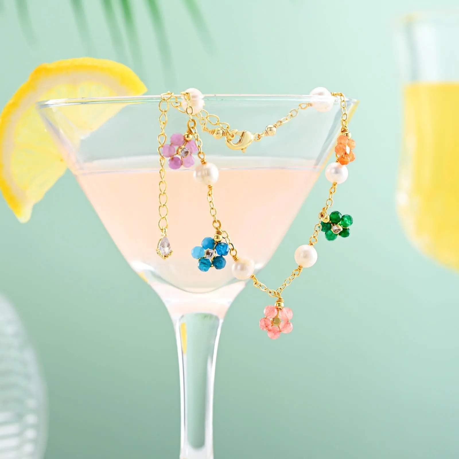 Colorful Flowers Pearl Bracelet sold by Selenichast product image thumbnail 2