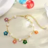 Colorful Flowers Pearl Bracelet sold by Selenichast