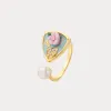 Flower Oil Painting Ring sold by Selenichast