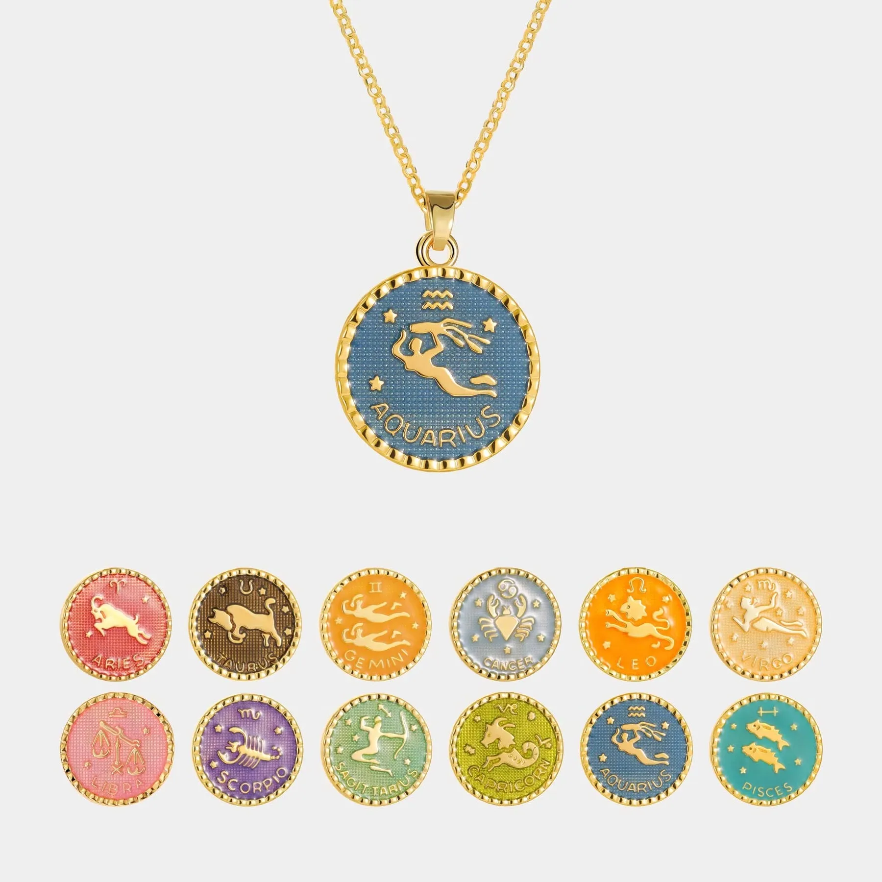 Constellation Enamel Necklace sold by Selenichast