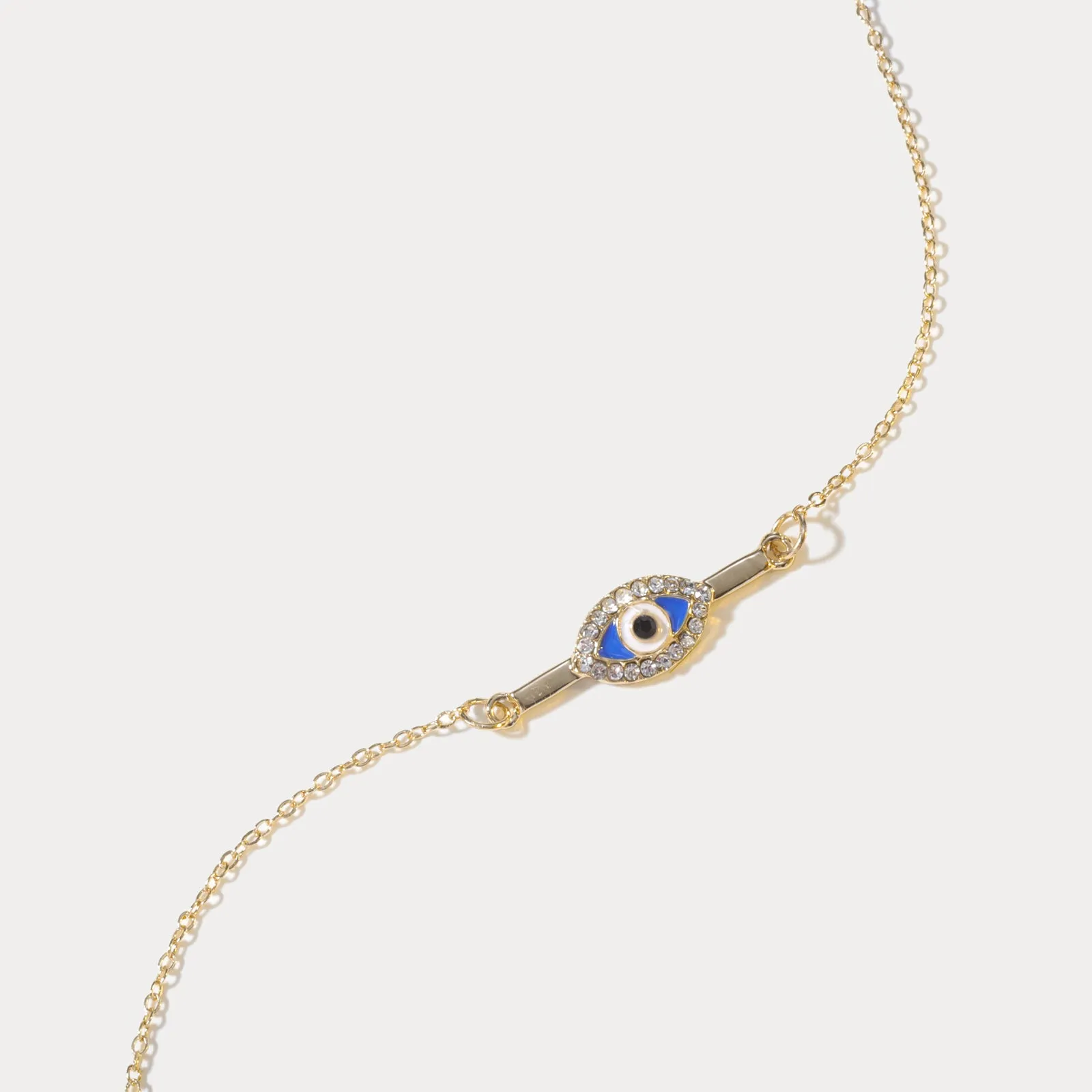 Diamond Heart Evil Eye Bar Necklace sold by Selenichast product image thumbnail 5