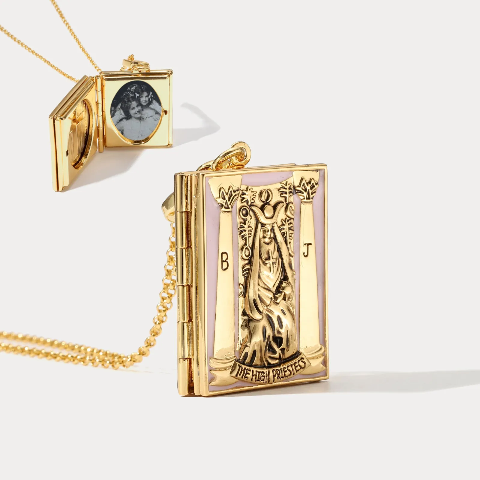 Tarot Locket Necklace-The High Priestess sold by Selenichast