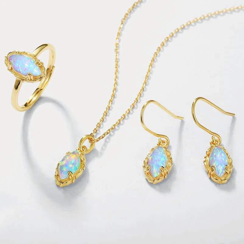 Opal Dangle Earrings sold by Selenichast product image thumbnail 3