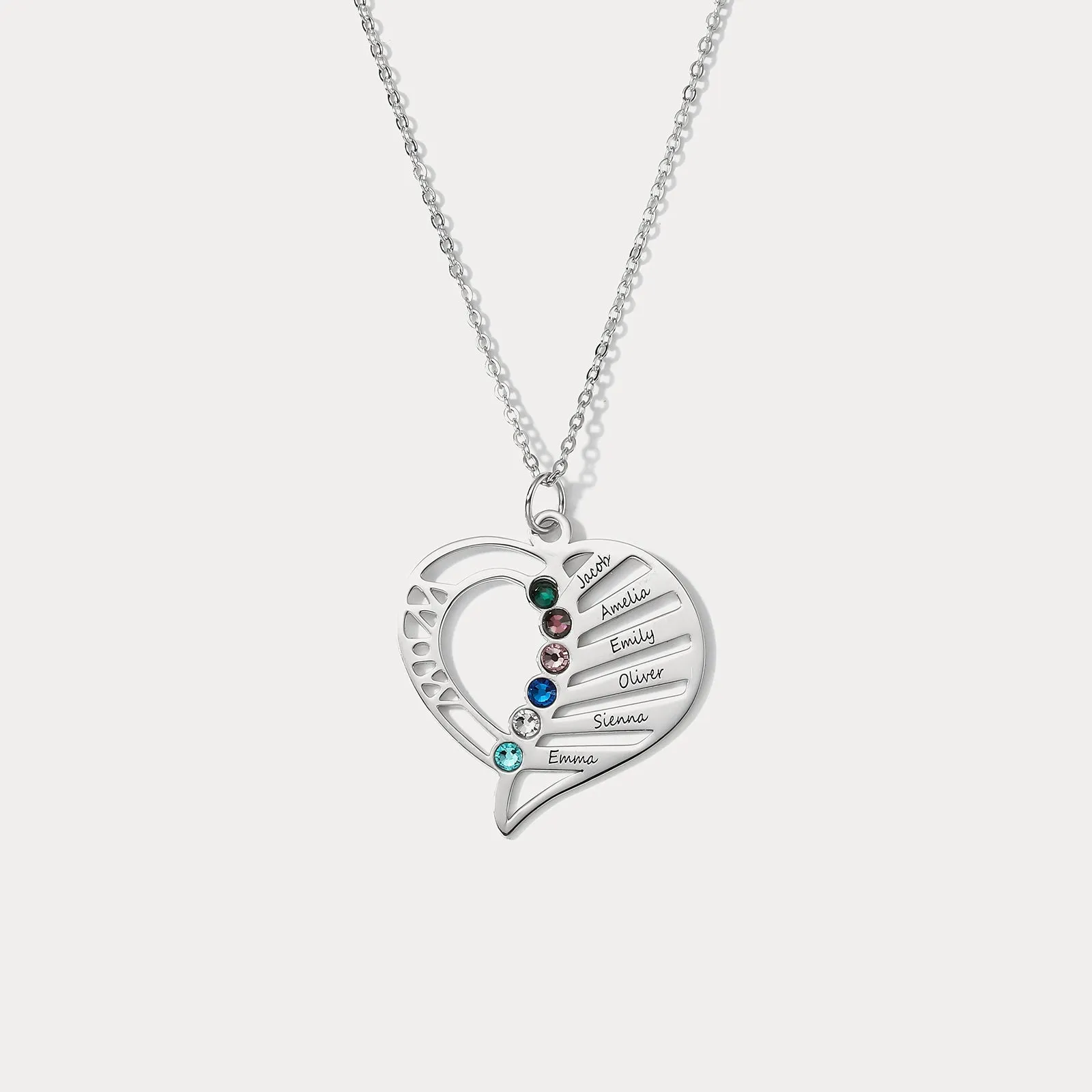 Multi-name Heart Necklace sold by Selenichast
