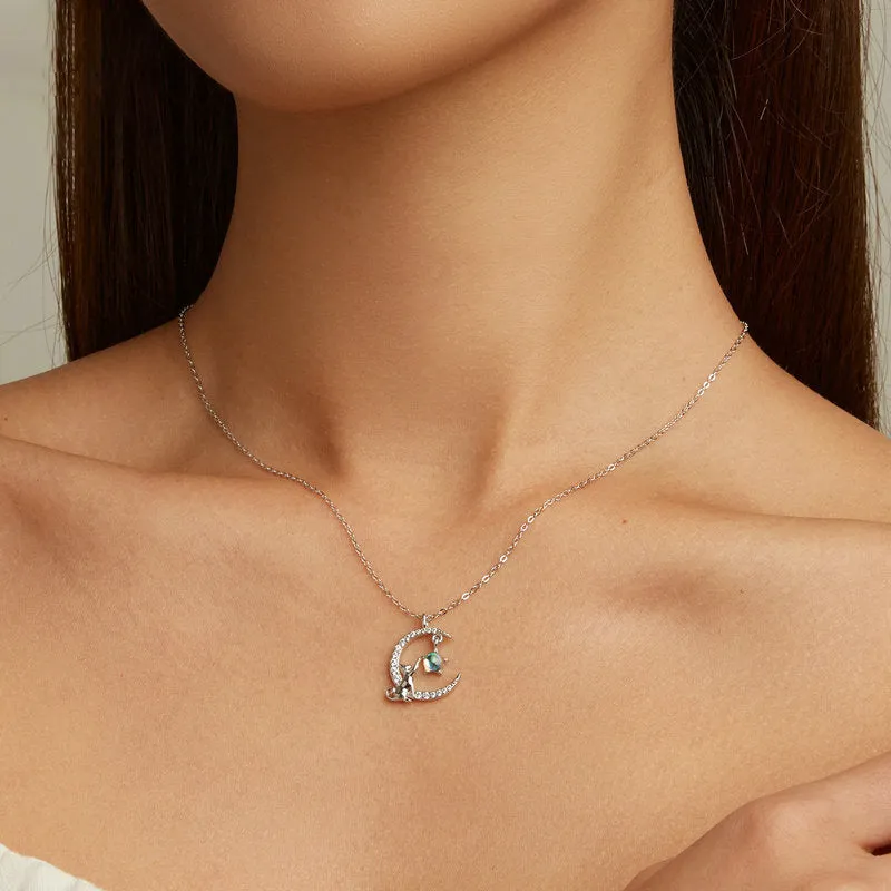 Cat & Moon Necklace sold by Selenichast product image thumbnail 3