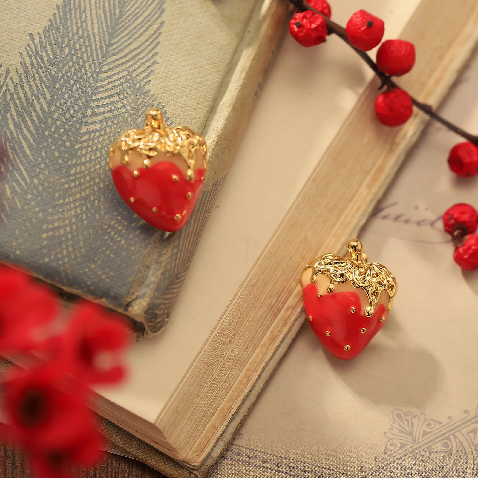 Strawberry Earrings sold by Selenichast product image thumbnail 3