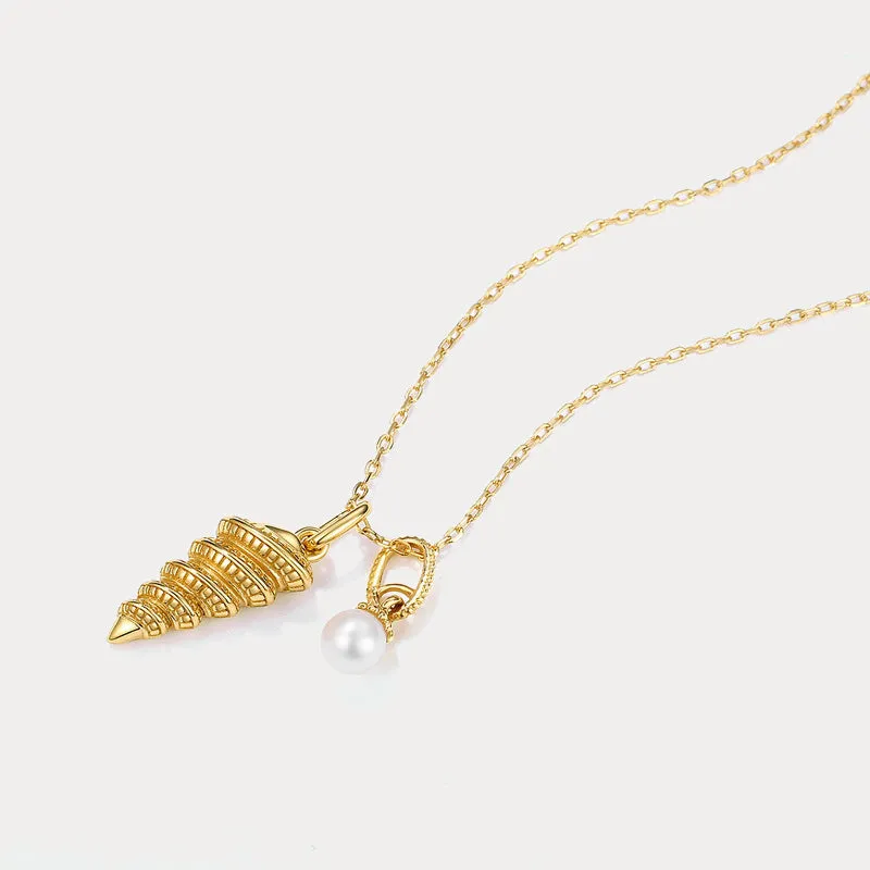 Gold Conch Seashell Necklace sold by Selenichast product image thumbnail 2