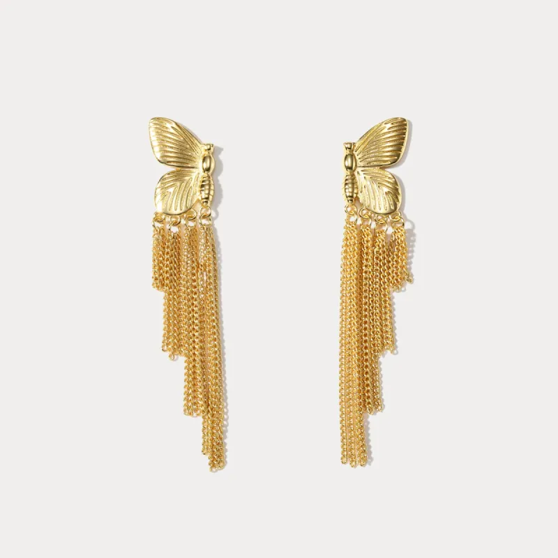 Butterfly Tassel Earrings sold by Selenichast