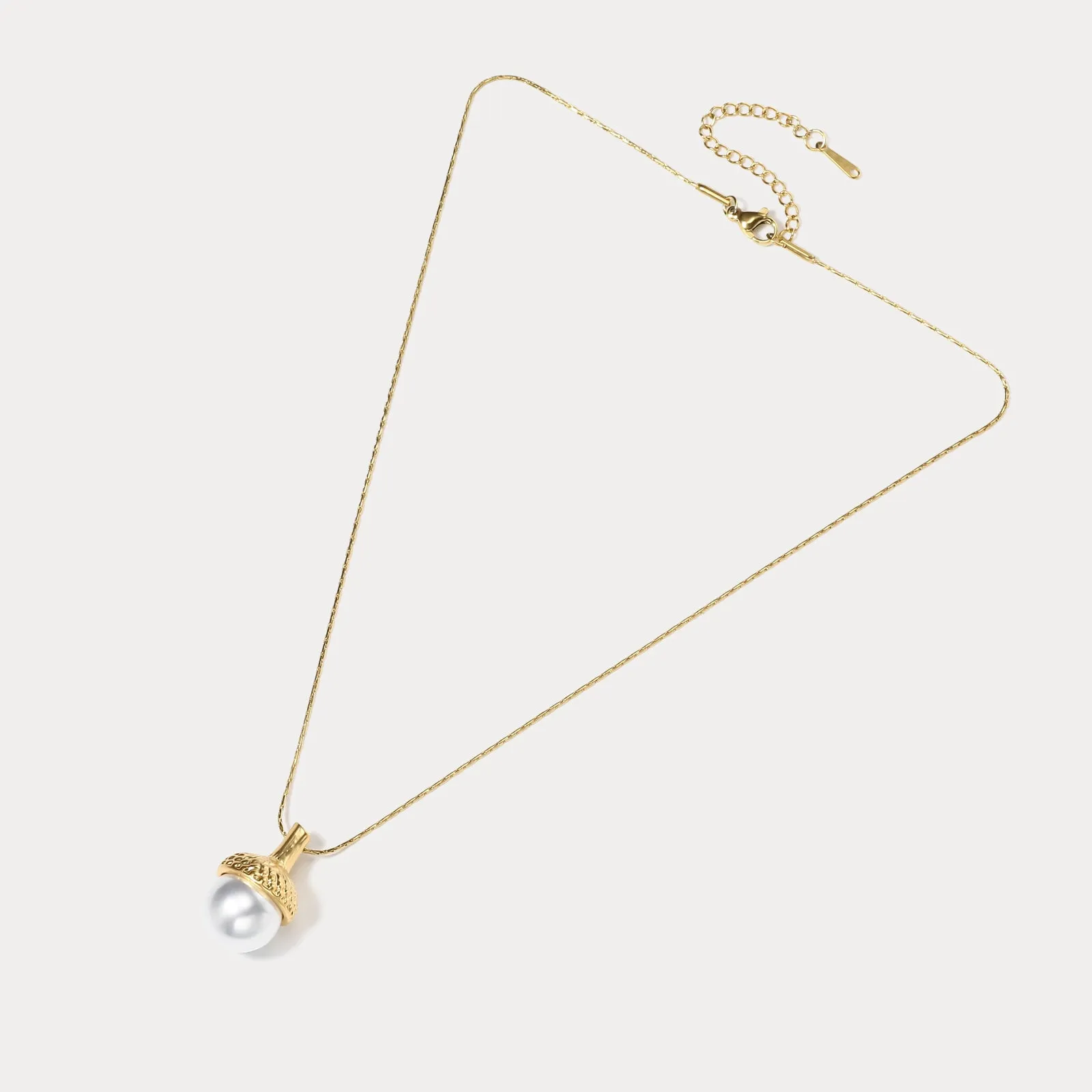 Pearl Acorn Necklace sold by Selenichast product image thumbnail 5