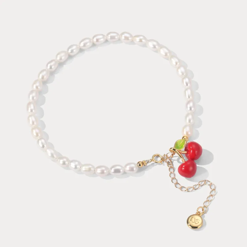 Cherry Pearl Anklet sold by Selenichast