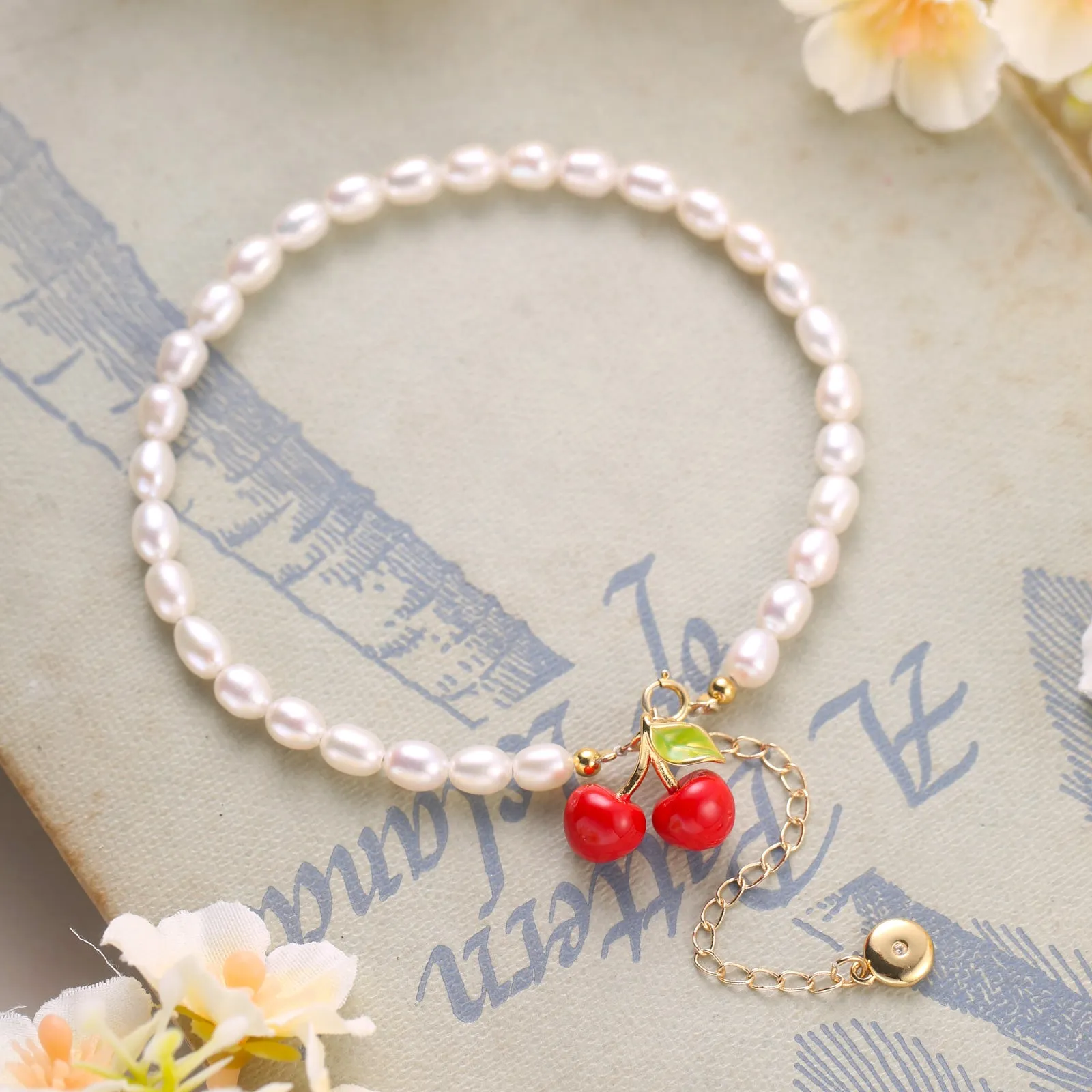 Cherry Pearl Anklet sold by Selenichast product image thumbnail 2