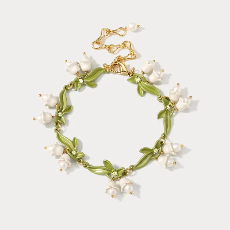 Lily Of The Valley Diamond Bracelet sold by Selenichast