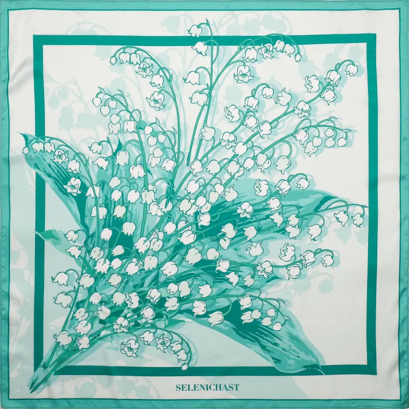 Lily Of The Valley Silk Square Scarf sold by Selenichast