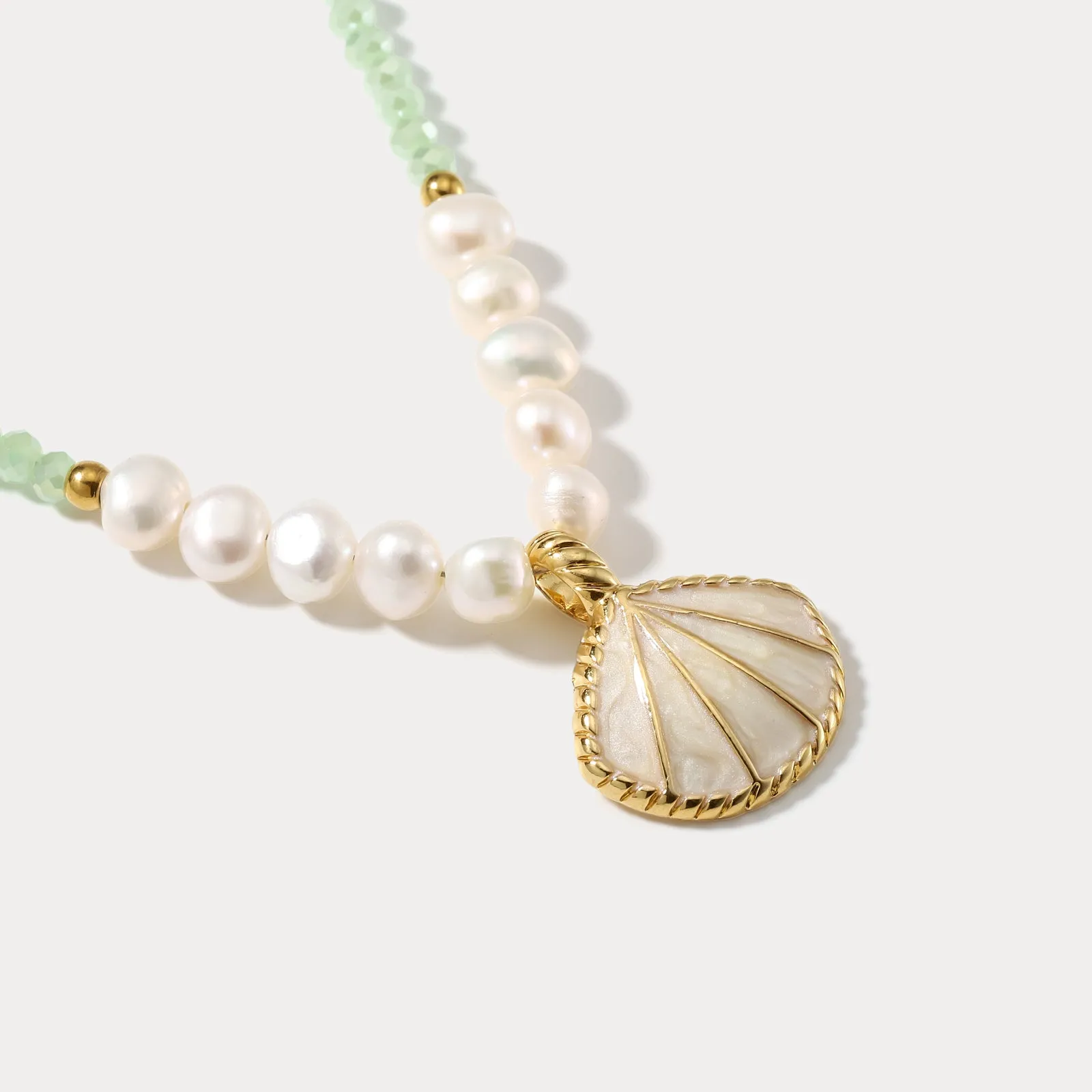 Shell Pearl Bead Necklace sold by Selenichast product image thumbnail 5