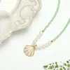Shell Pearl Bead Necklace sold by Selenichast