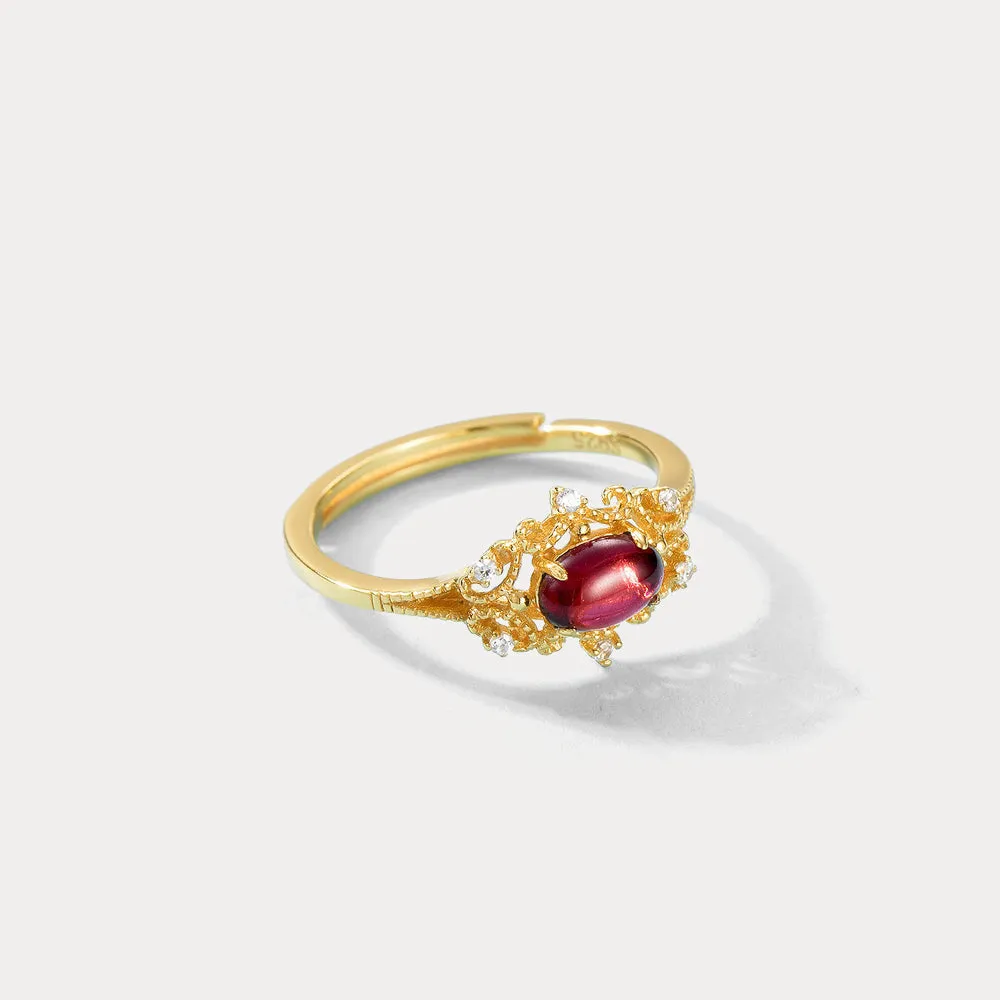 Garnet Vintage Ring sold by Selenichast product image thumbnail 3