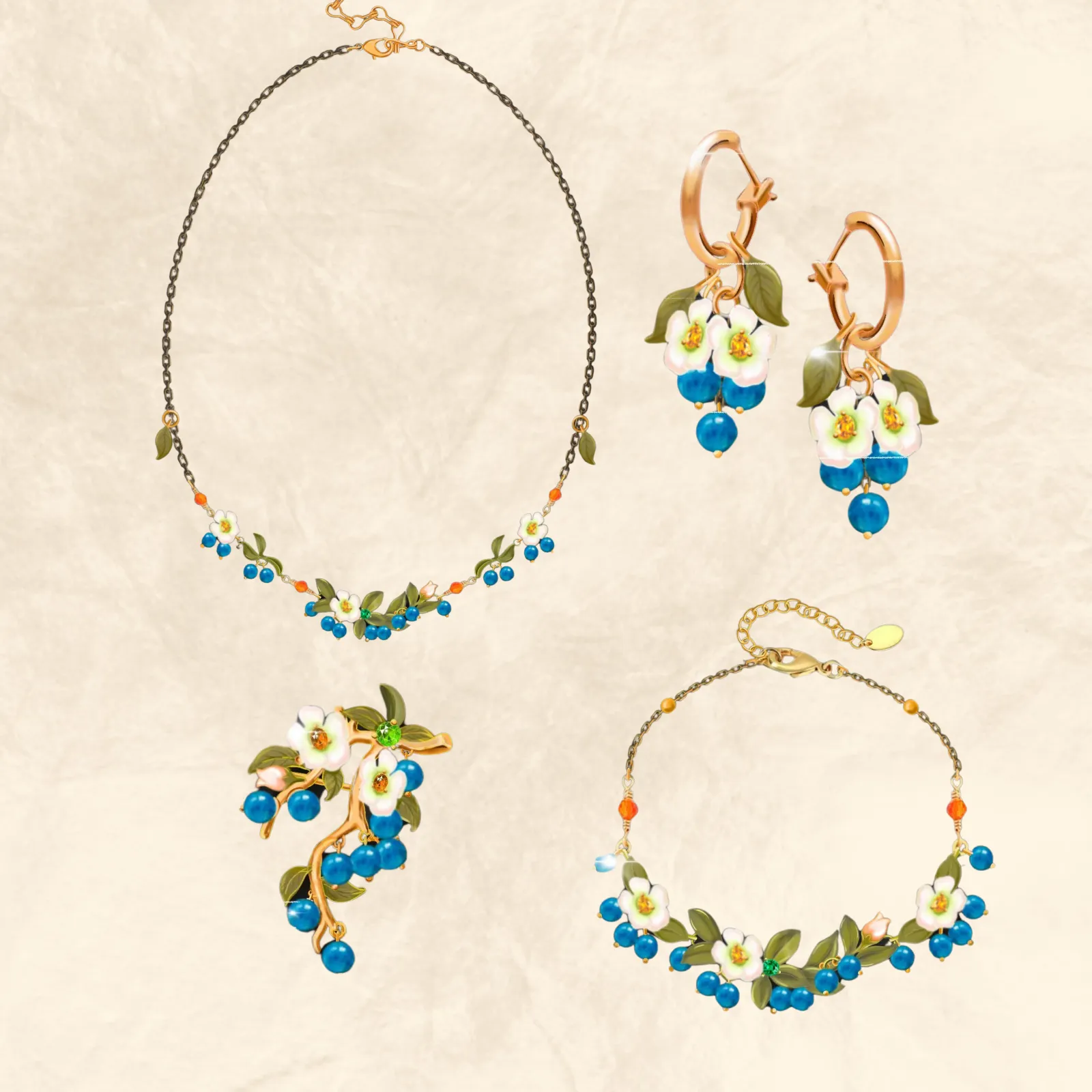 Blueberry Flower Brooch sold by Selenichast product image thumbnail 4