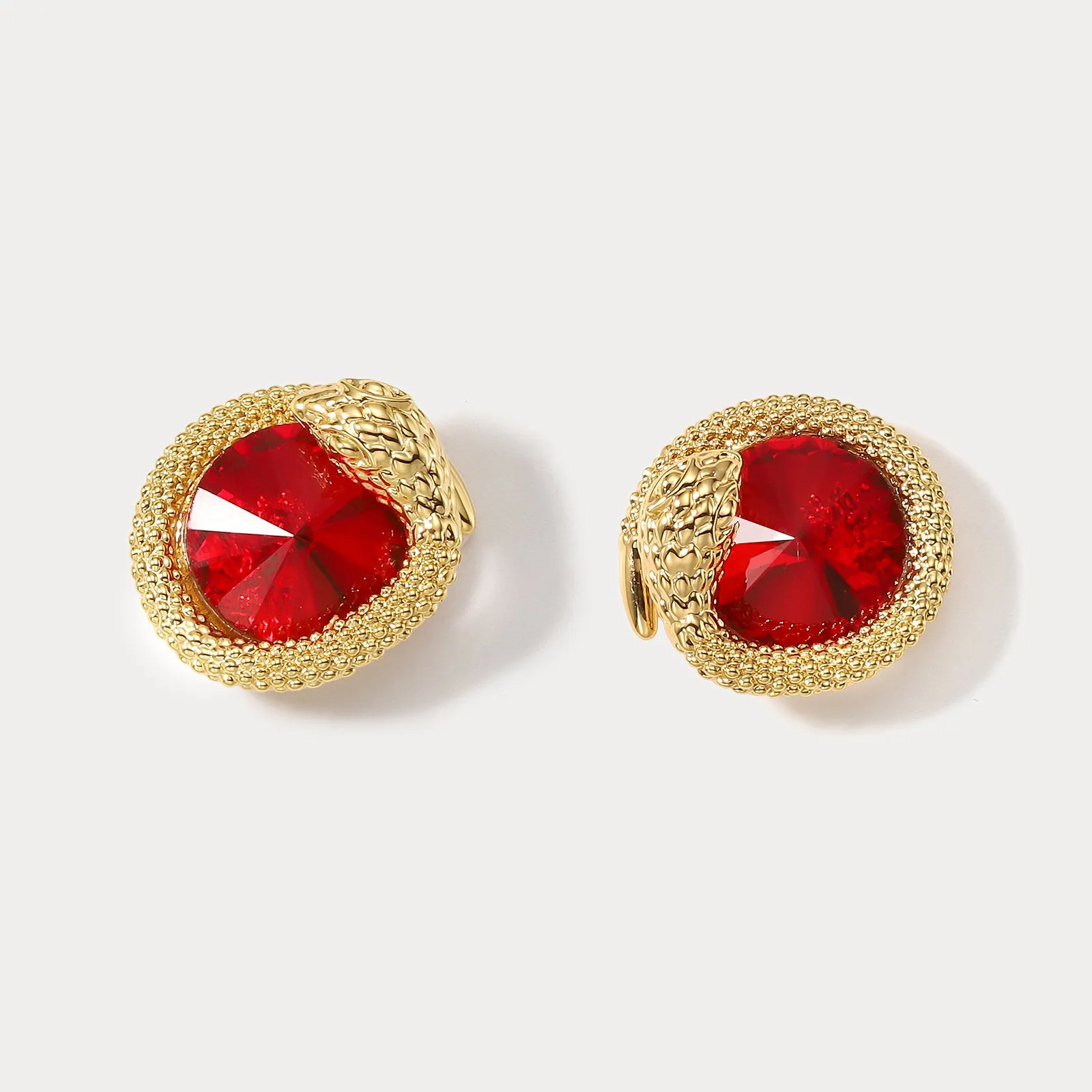 Golden Snake Stud Earrings sold by Selenichast product image thumbnail 2