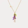 Lavender Butterfly Necklace sold by Selenichast