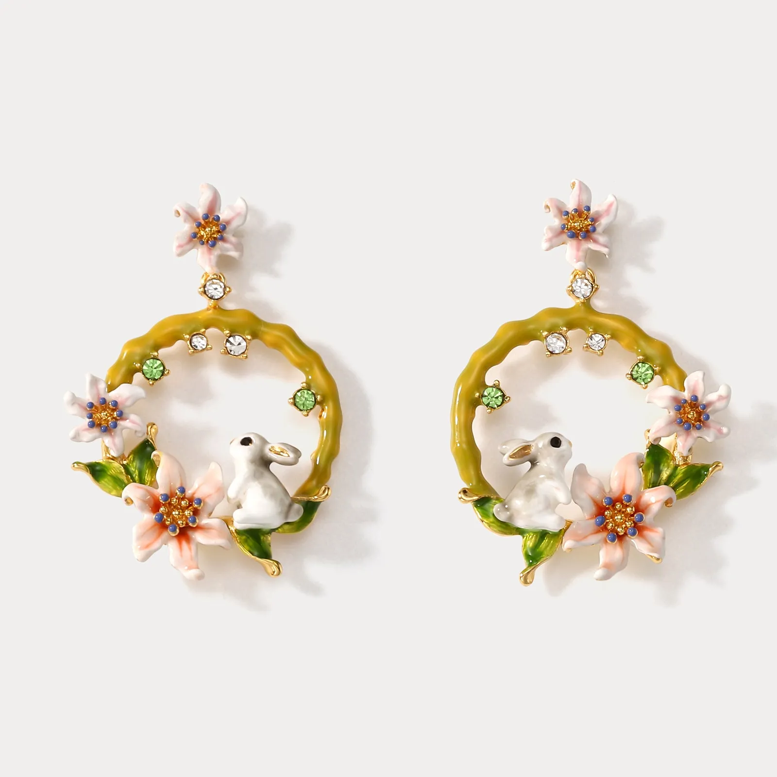 Fluffy Bunny Garland Earrings sold by Selenichast