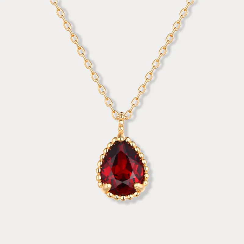 Garnet Morning Dew Necklace sold by Selenichast