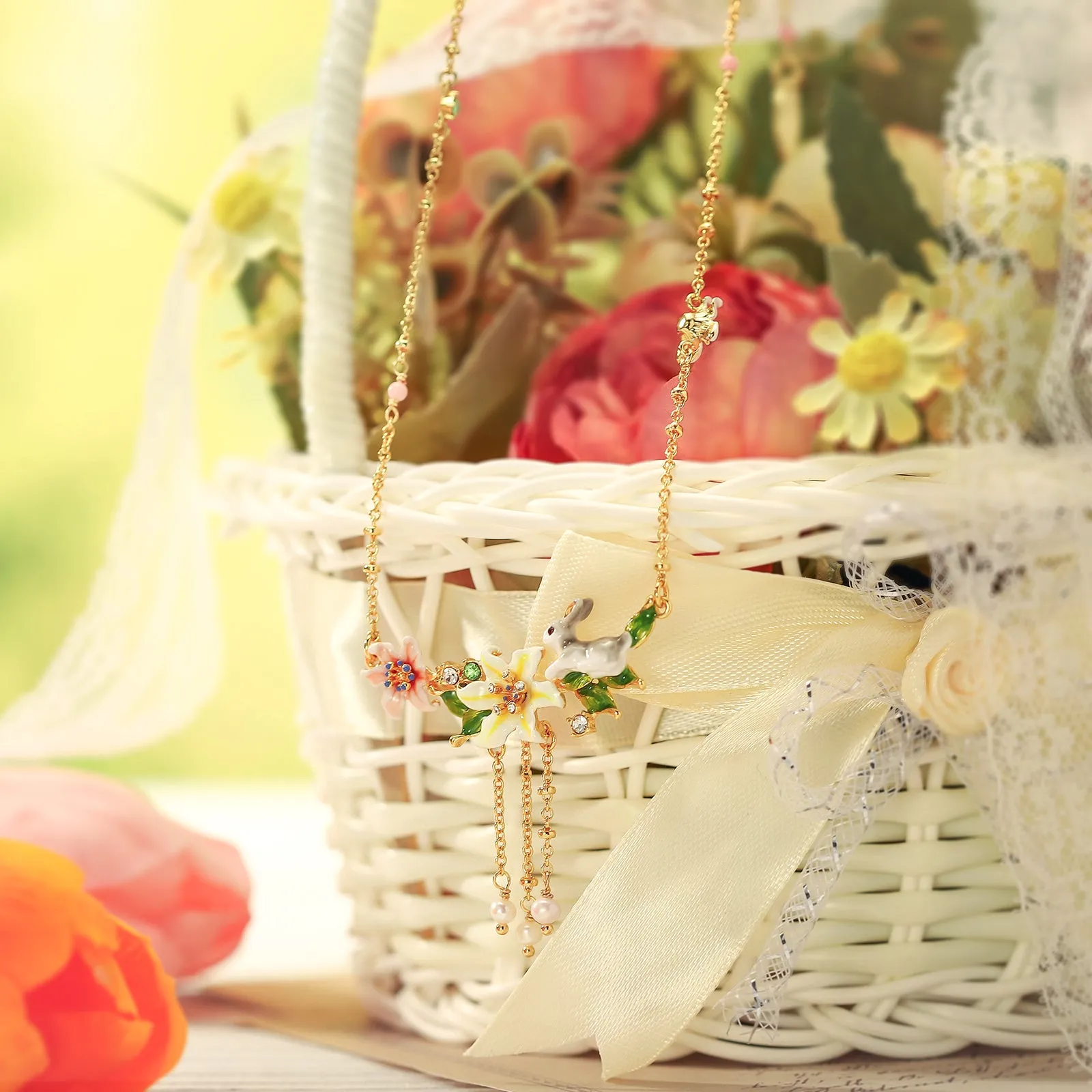 Fluffy Bunny Tassel Necklace sold by Selenichast product image thumbnail 3