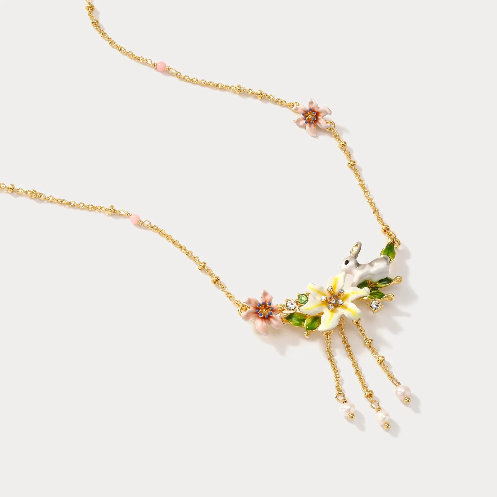 Fluffy Bunny Tassel Necklace sold by Selenichast product image thumbnail 5