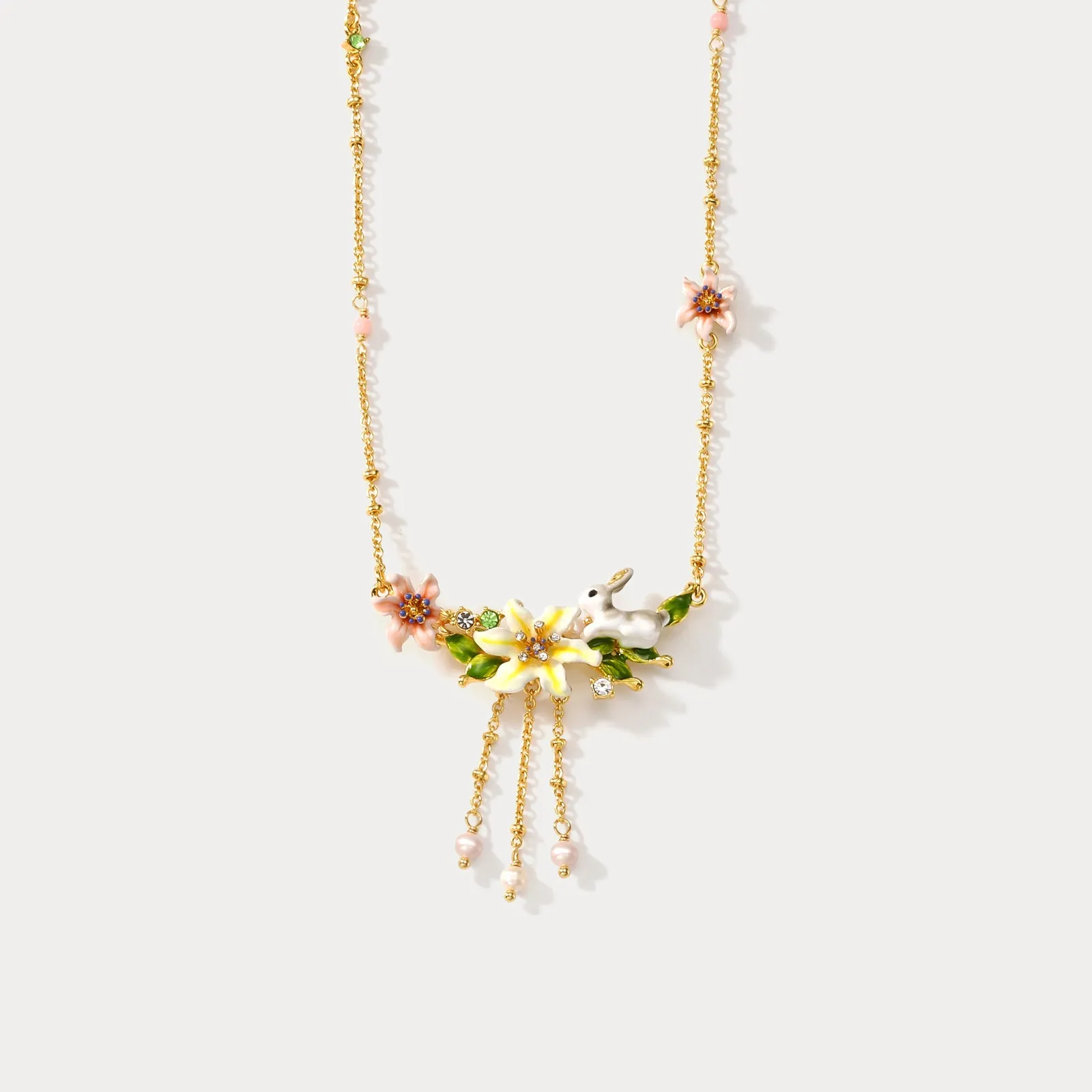 Fluffy Bunny Tassel Necklace sold by Selenichast