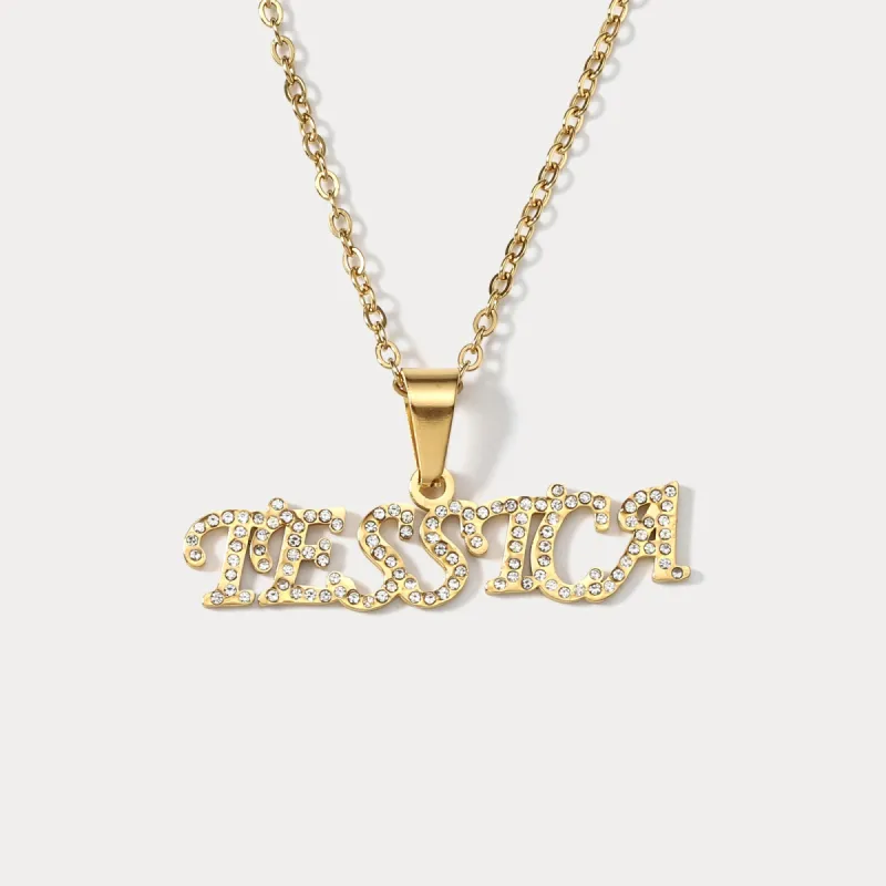 Diamond Custom Name Necklace sold by Selenichast