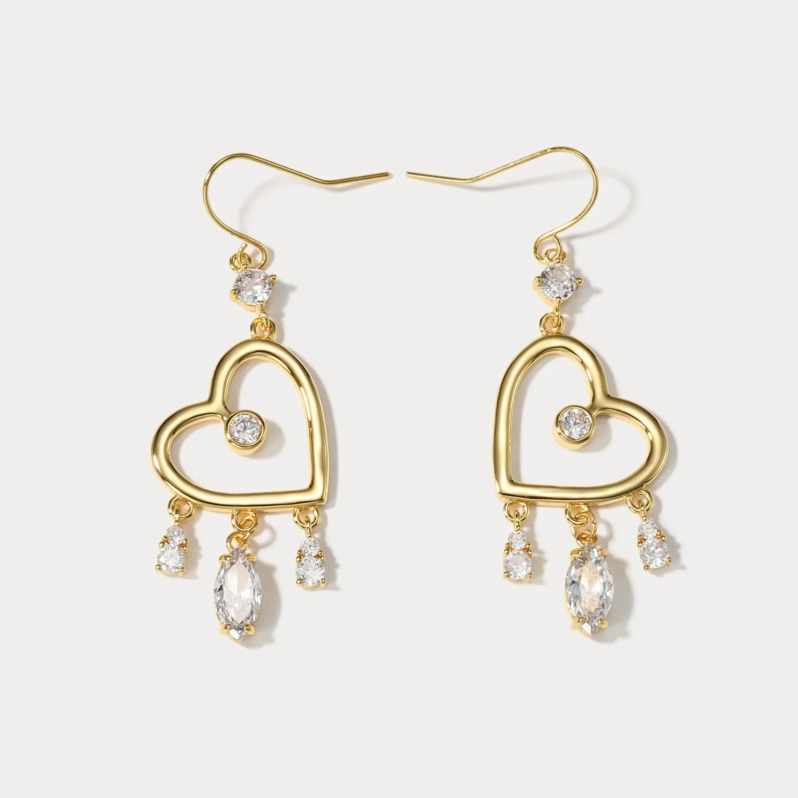 Shining Heart Earrings sold by Selenichast