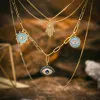 Evil Eye Layered necklace sold by Selenichast