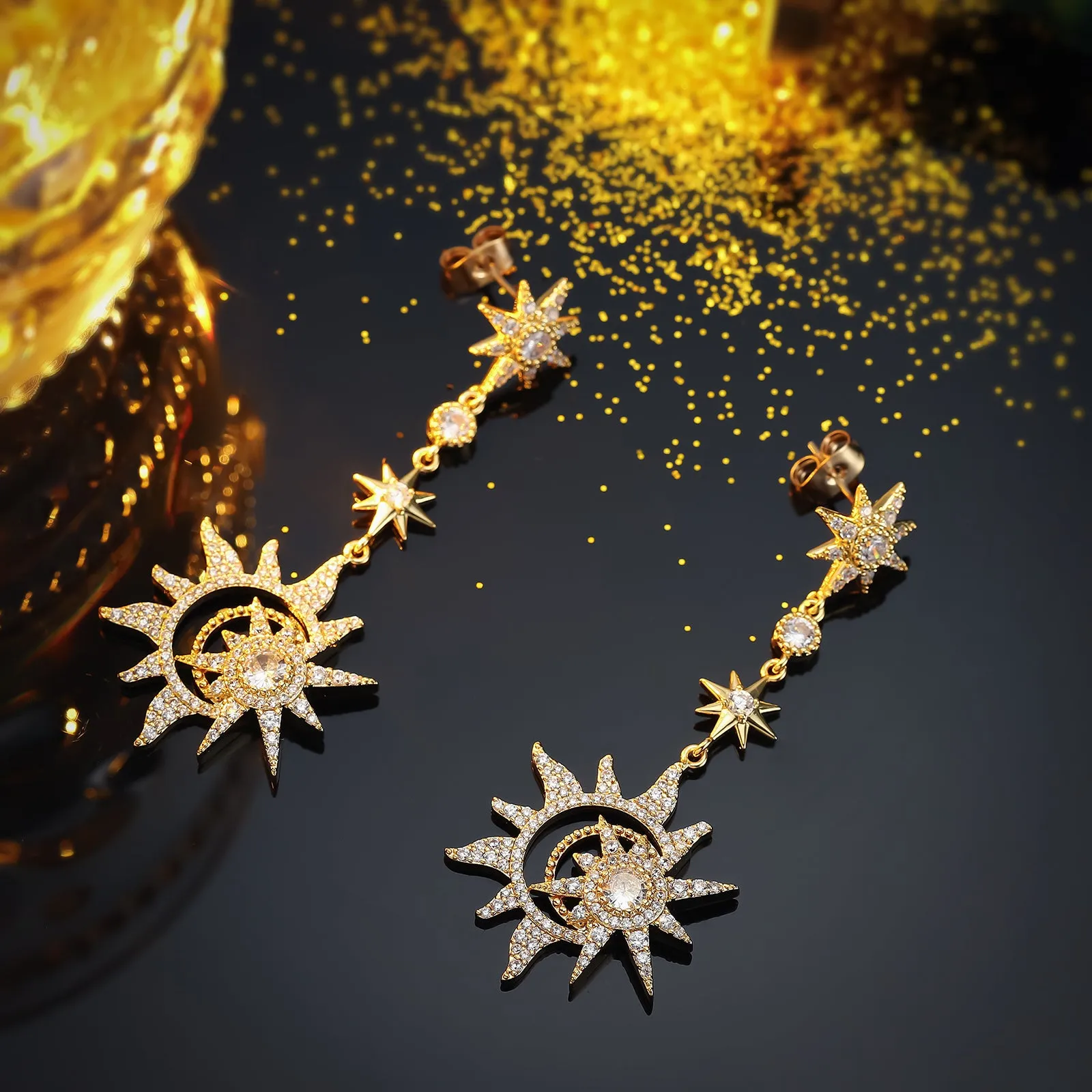 Moon and Star Earrings sold by Selenichast product image thumbnail 4