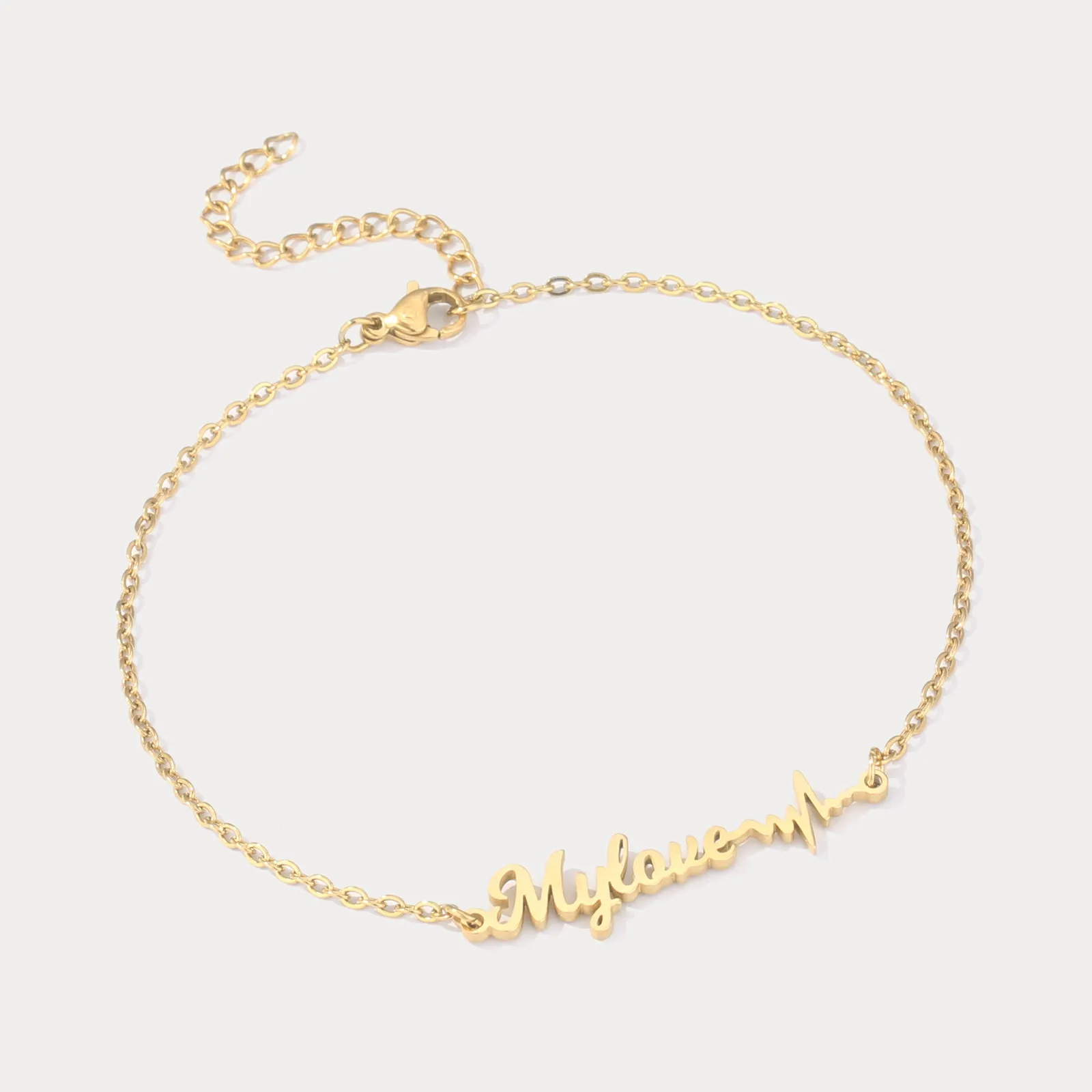 Personalized Heartbeat Anklet sold by Selenichast product image thumbnail 2