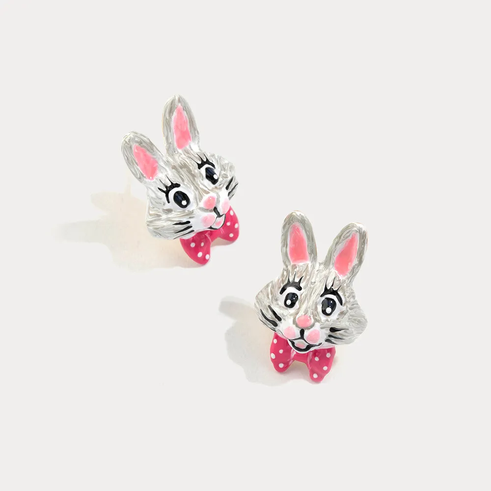 Easter Rabbit Stud Earrings sold by Selenichast