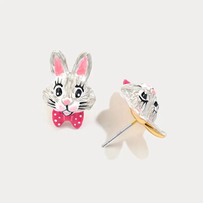 Easter Rabbit Stud Earrings sold by Selenichast product image thumbnail 3