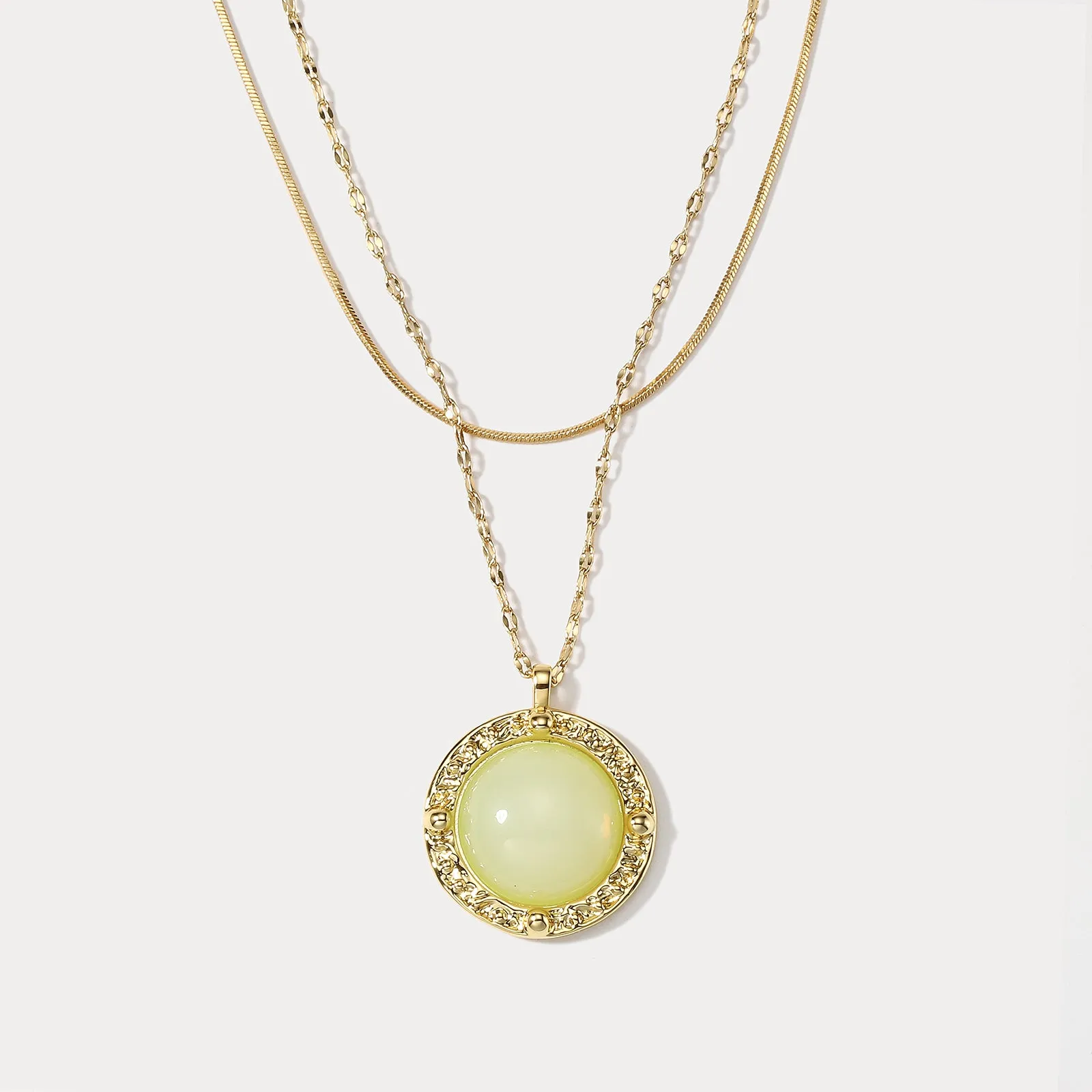 Gemstone Layered Necklace sold by Selenichast