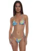 Ring Cut Out Triangle-Seamless Wavy Ruched Back Tie Side Bikini sold by SWORLD Inc