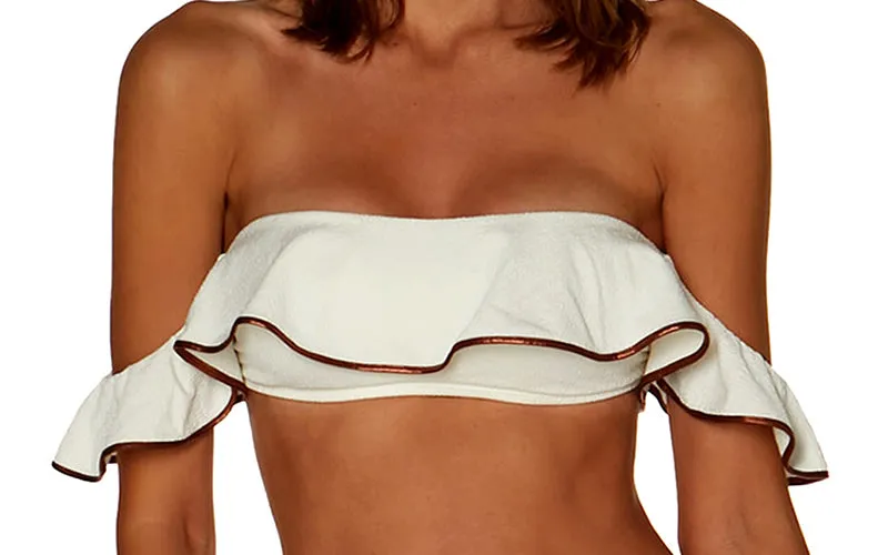 White Firenze Natalie Bandeau-White Firenze Basic Bikini sold by SWORLD Inc product image thumbnail 4