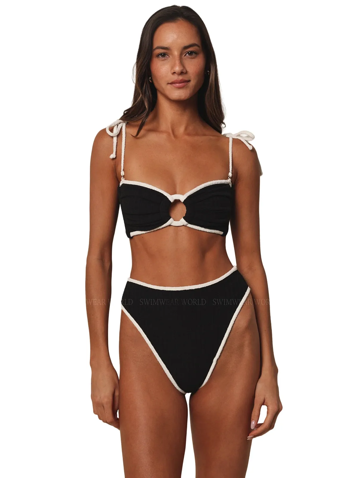 Tori Ties Bandeau-Thong Bikini sold by SWORLD Inc