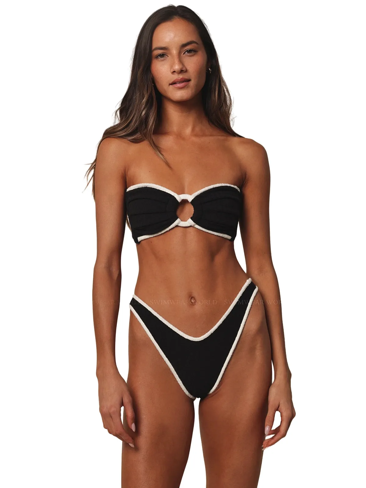 Tori Ties Bandeau-Thong Bikini sold by SWORLD Inc product image thumbnail 3