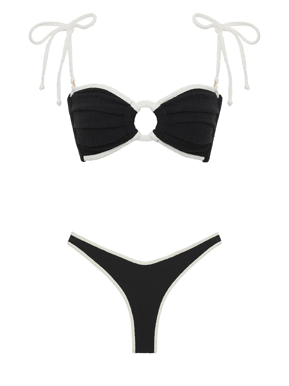 Tori Ties Bandeau-Thong Bikini sold by SWORLD Inc product image thumbnail 4