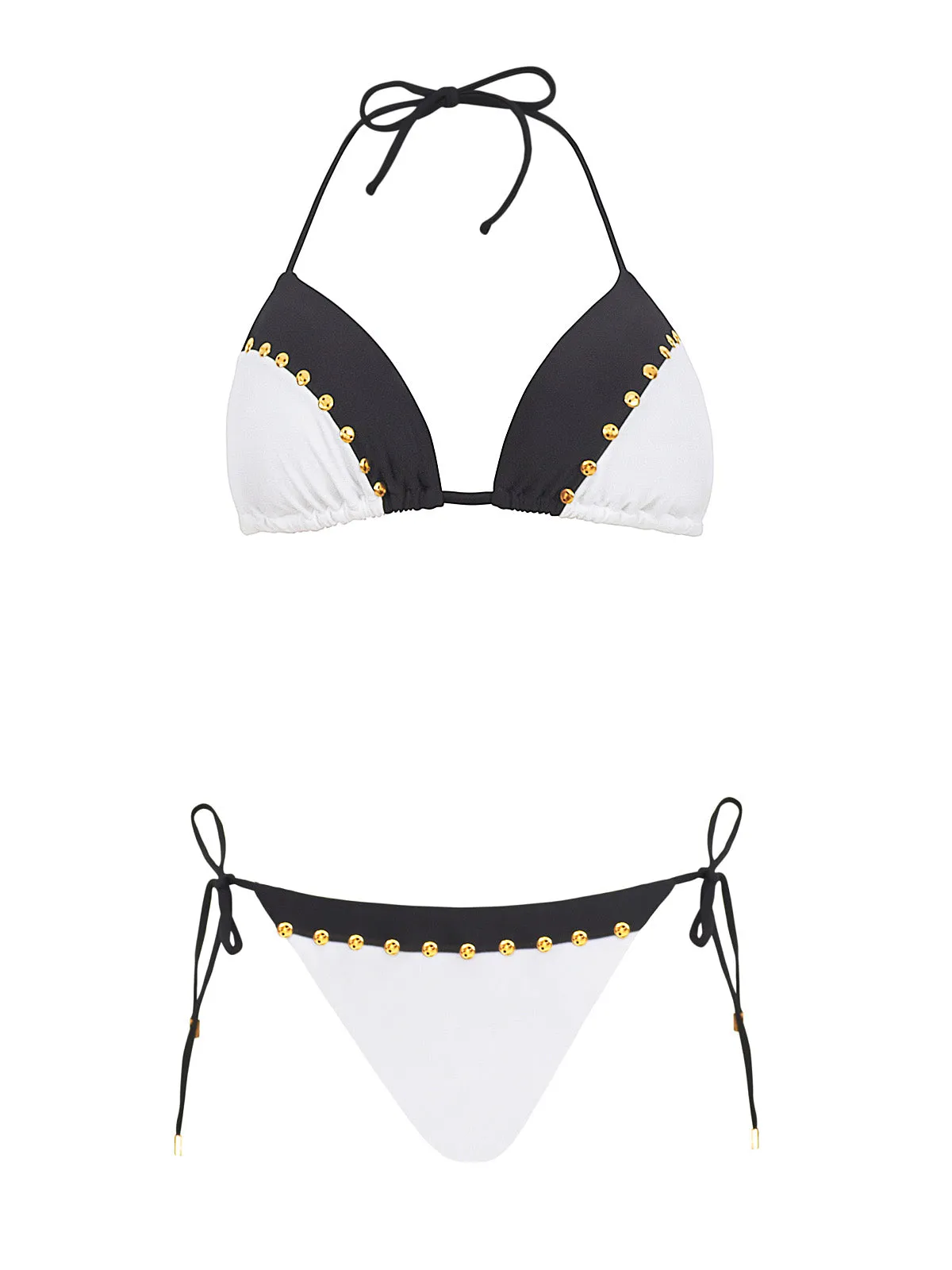 Studded Mix Up Tri-Studded Mix Up Tie Bikini sold by SWORLD Inc product image thumbnail 4
