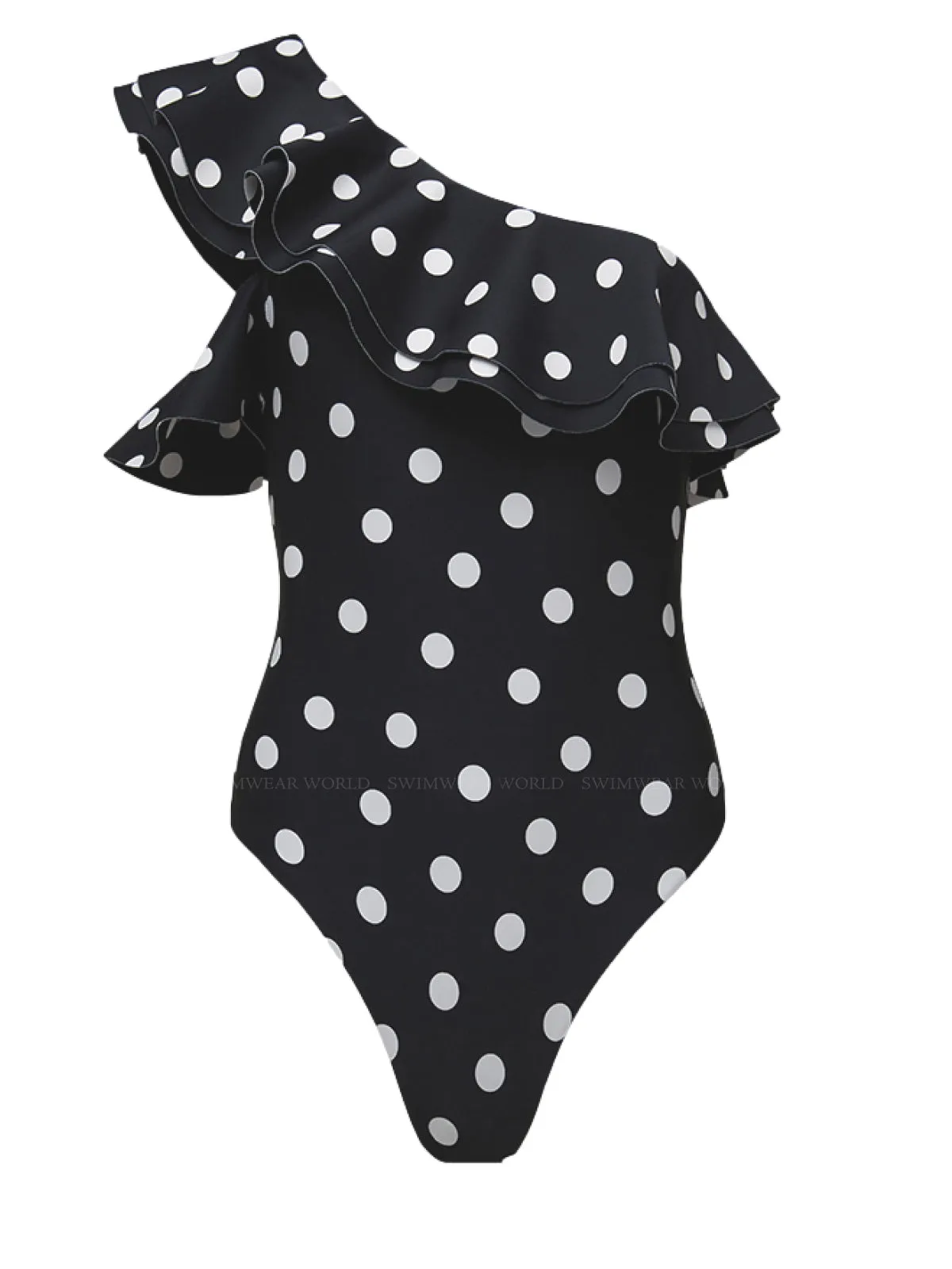 Ruffle Asymmetrical One Piece sold by SWORLD Inc product image thumbnail 4