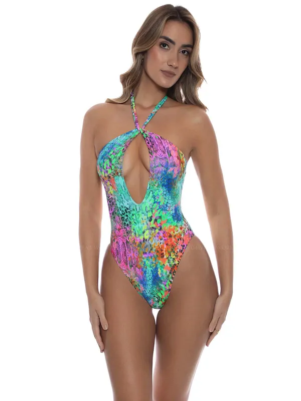 Keyhole Halter One Piece sold by SWORLD Inc